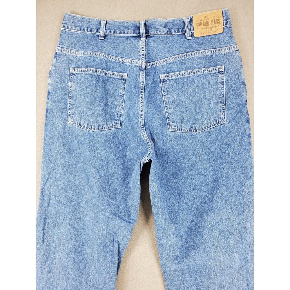 GAP Skater Jeans Mens 36 Blue Relaxed Wide Leg Baggy 90s Vintage Style Denim - Picture 4 of 8